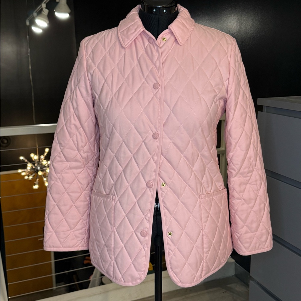 Brooks Brothers Light Pink Quilted Women's Puffer Jacket